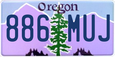 OR license plate 886MUJ