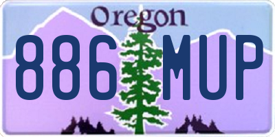 OR license plate 886MUP