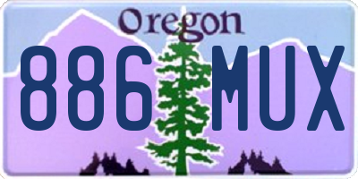 OR license plate 886MUX