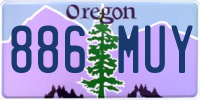 OR license plate 886MUY