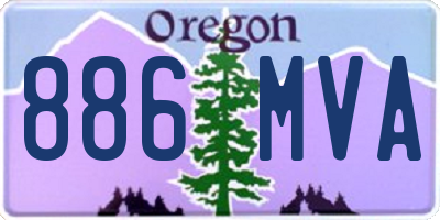 OR license plate 886MVA