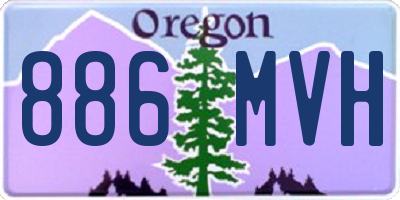 OR license plate 886MVH