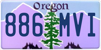 OR license plate 886MVI