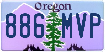 OR license plate 886MVP