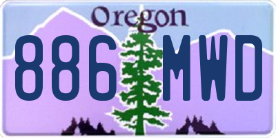 OR license plate 886MWD