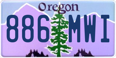 OR license plate 886MWI