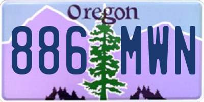 OR license plate 886MWN