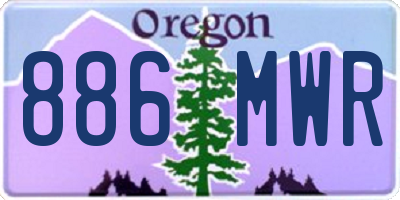 OR license plate 886MWR