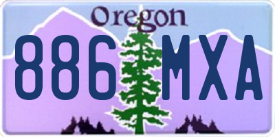 OR license plate 886MXA