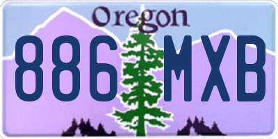OR license plate 886MXB