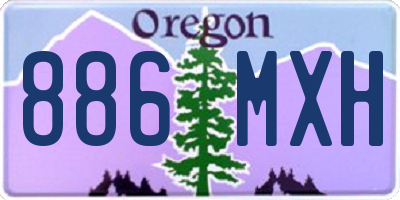OR license plate 886MXH