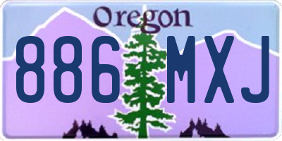 OR license plate 886MXJ
