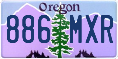 OR license plate 886MXR