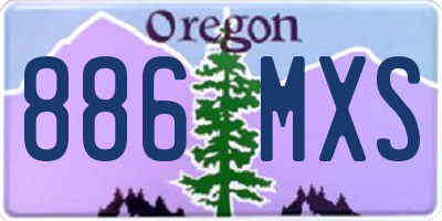 OR license plate 886MXS