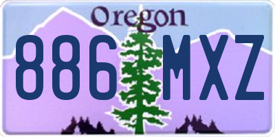 OR license plate 886MXZ