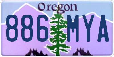 OR license plate 886MYA