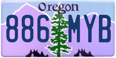 OR license plate 886MYB