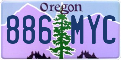 OR license plate 886MYC