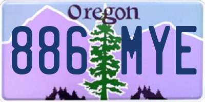 OR license plate 886MYE