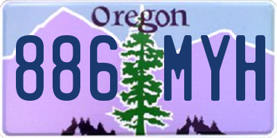 OR license plate 886MYH