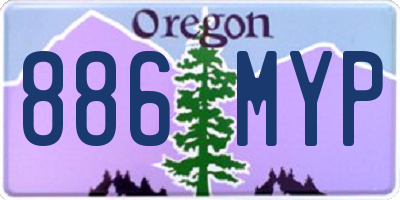 OR license plate 886MYP