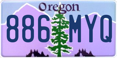 OR license plate 886MYQ