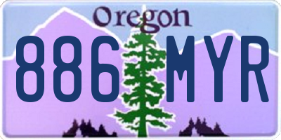 OR license plate 886MYR