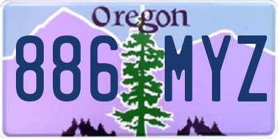 OR license plate 886MYZ