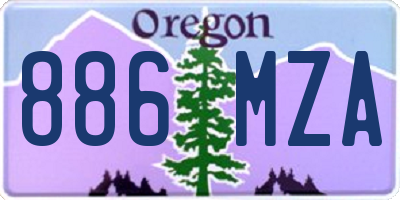 OR license plate 886MZA