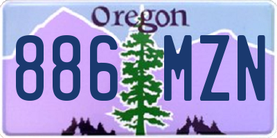 OR license plate 886MZN
