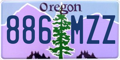 OR license plate 886MZZ