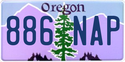 OR license plate 886NAP