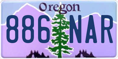 OR license plate 886NAR