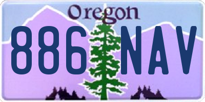 OR license plate 886NAV