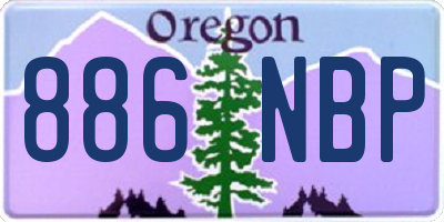 OR license plate 886NBP