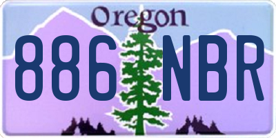 OR license plate 886NBR
