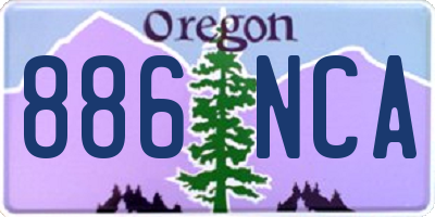 OR license plate 886NCA