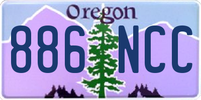 OR license plate 886NCC