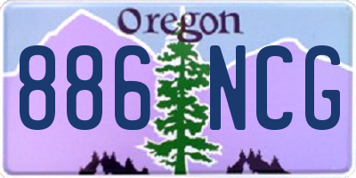 OR license plate 886NCG