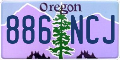 OR license plate 886NCJ