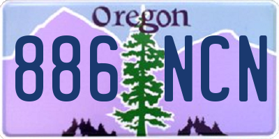 OR license plate 886NCN