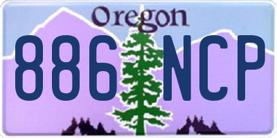 OR license plate 886NCP