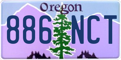 OR license plate 886NCT