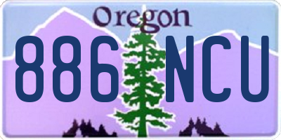 OR license plate 886NCU