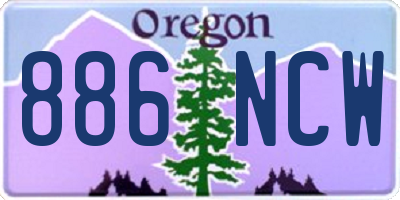 OR license plate 886NCW