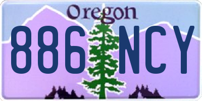 OR license plate 886NCY