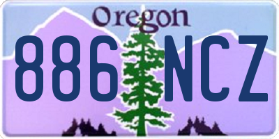 OR license plate 886NCZ