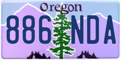 OR license plate 886NDA