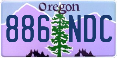 OR license plate 886NDC