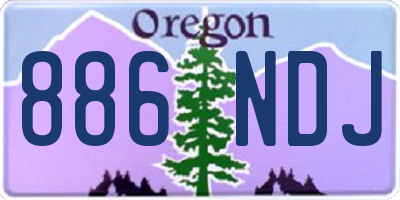 OR license plate 886NDJ